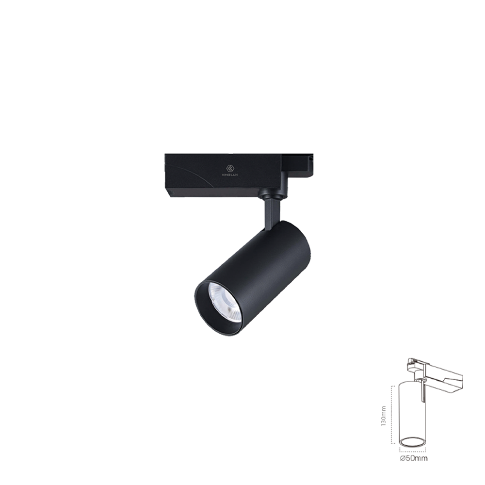 Đèn chiếu rọi ray-F2 15W, Màu đen