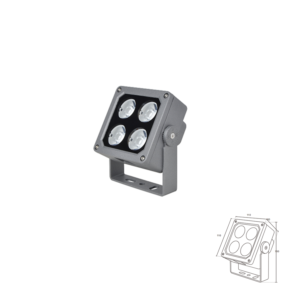 Đèn chiếu cột công suất cao ngoài trời 4 bóng 3000K