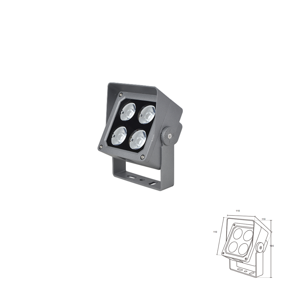 Đèn chiếu cột công suất cao ngoài trời 4 bóng 3000K