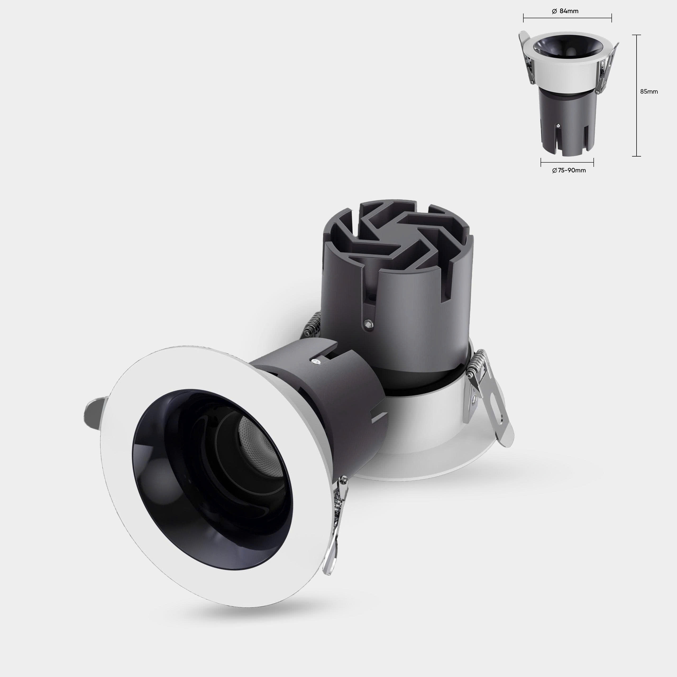 Đèn Spotlight âm trần SP-SC3-10W, Điều khiển 3 màu, Ø75