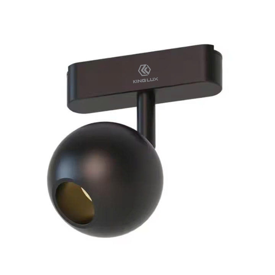 Đèn chiếu rọi cầu gắn ray nam châm siêu mỏng, 6W, vỏ đen