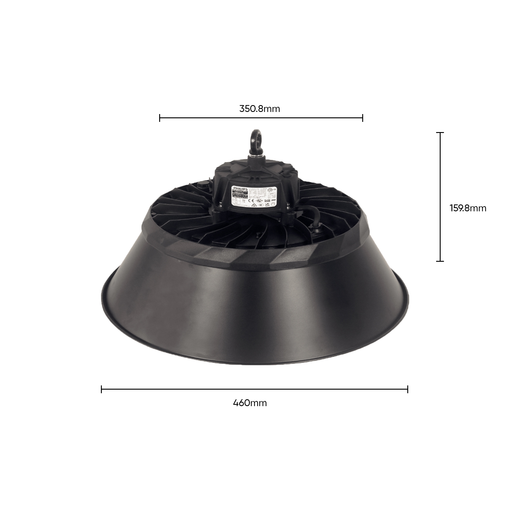 Đèn UFO 150W - Có chóa, Cảm biến Vi Sóng
