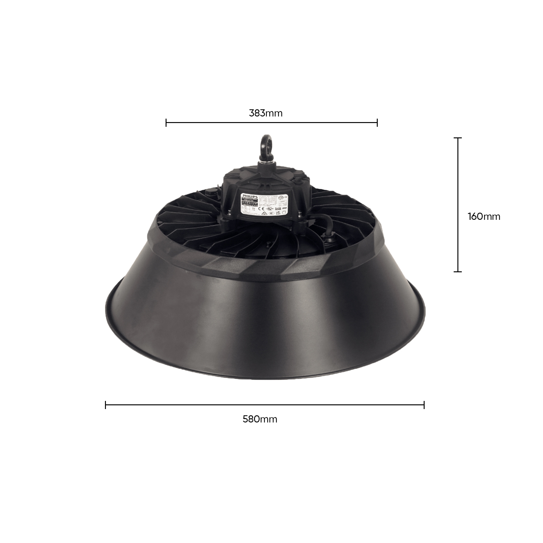Đèn UFO 250W - Có chóa, Cảm biến Vi Sóng
