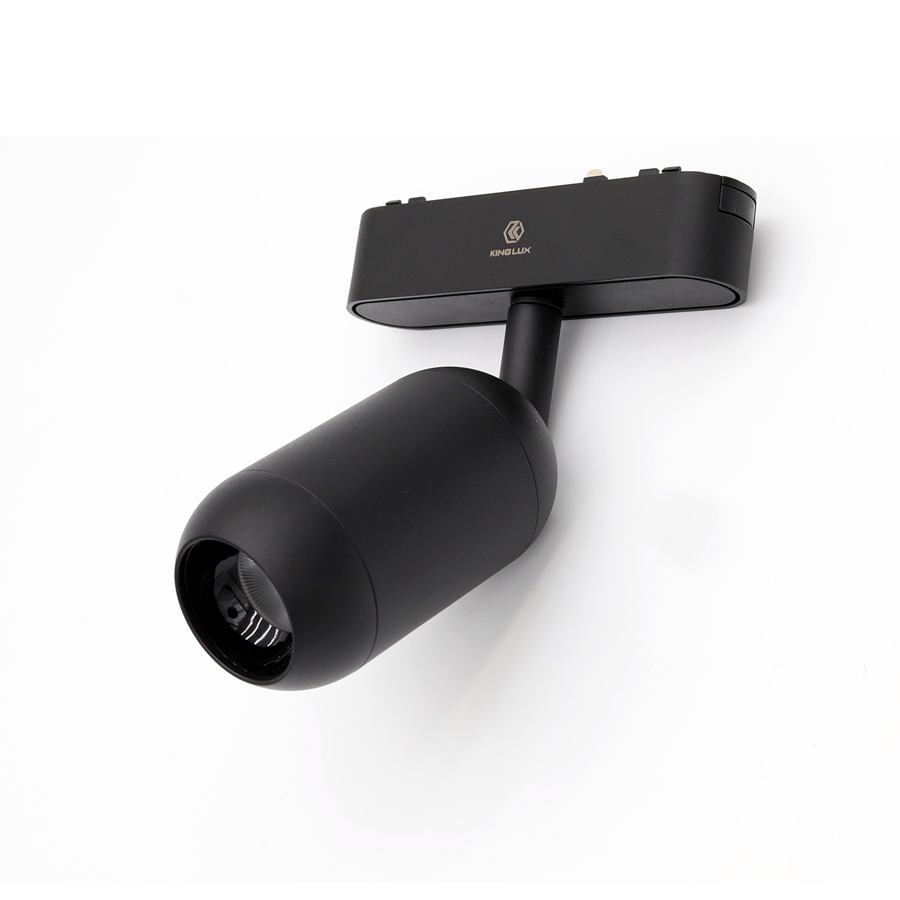 Đèn chiếu rọi bầu dục gắn ray nam châm siêu mỏng, 6W, vỏ đen