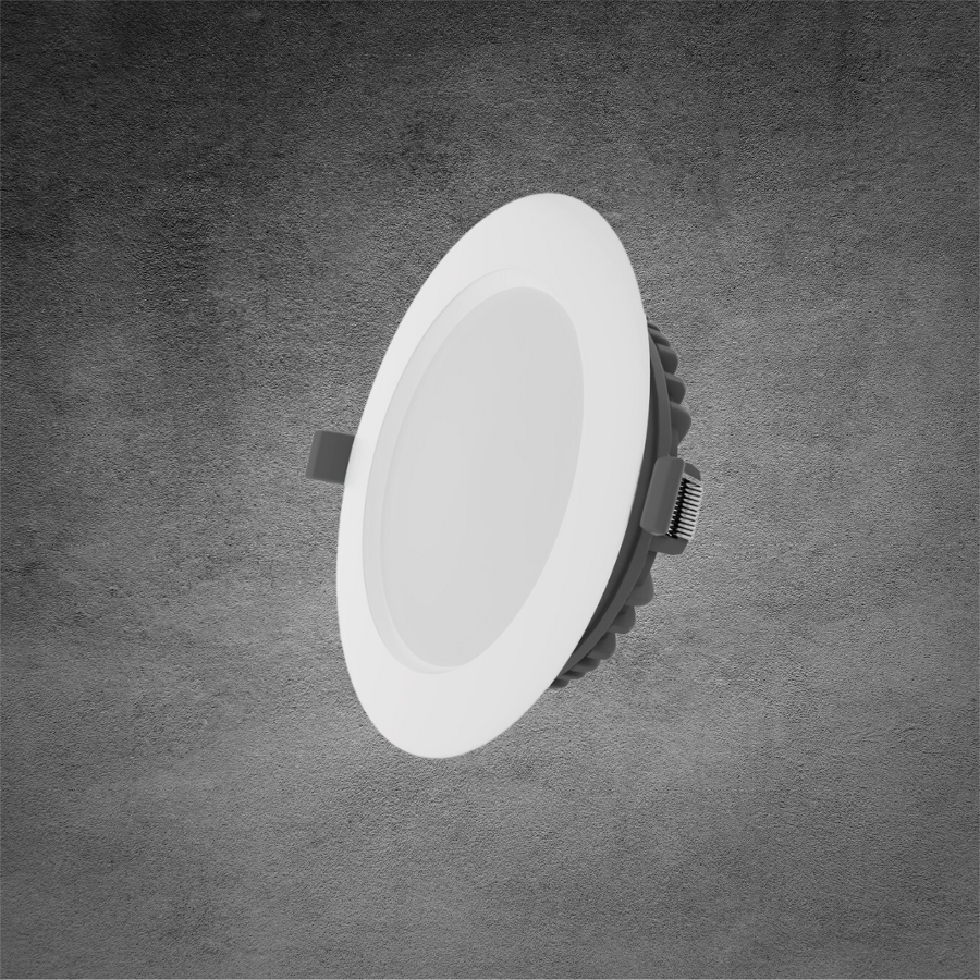 Đèn Downlight tán quang, 12W, nhựa trắng, 3 màu