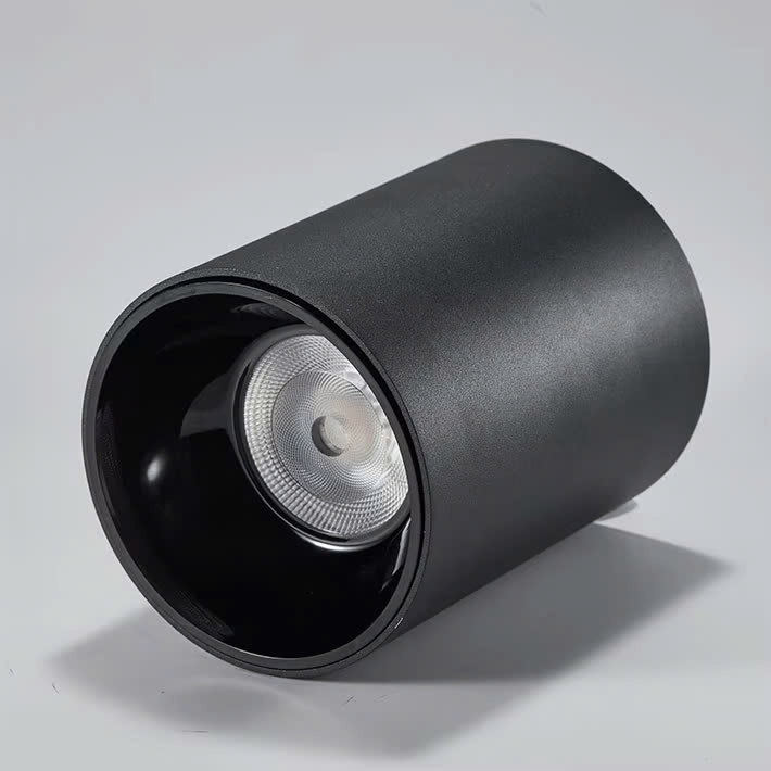 Đèn bơ chiếu rọi 10W, vỏ đen, ánh sáng đơn sắc