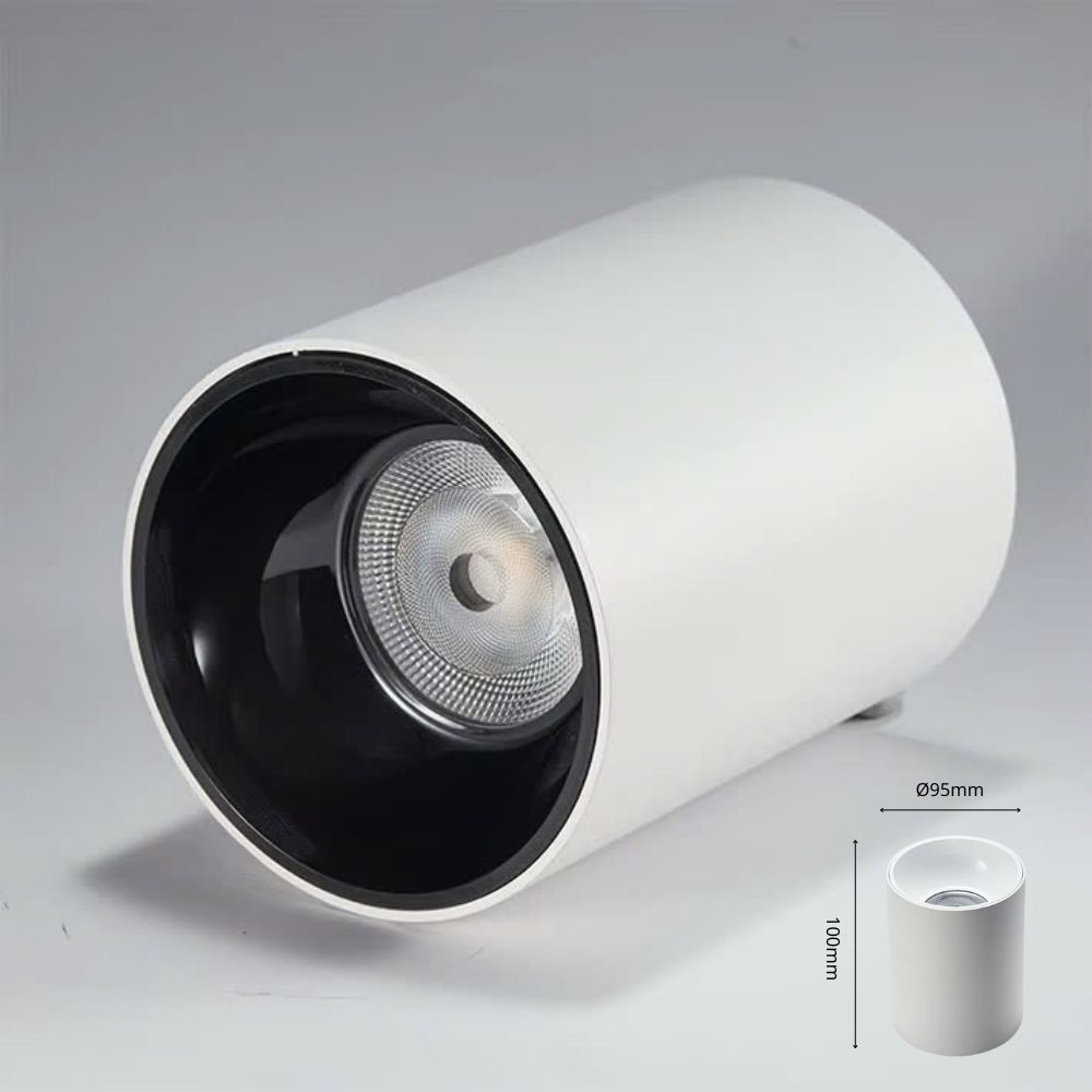 Đèn bơ chiếu rọi 15W, vỏ trắng, ánh sáng đơn sắc